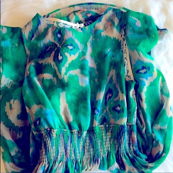 SOLD✖️NWOT ZARA Basic Peacock Lace Back Dress - Picture 4 of 5